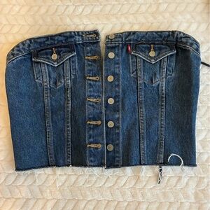 Levi's Blue Denim Corsette Top
